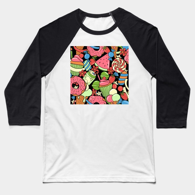 Sweetie candy party Baseball T-Shirt by Kimmygowland